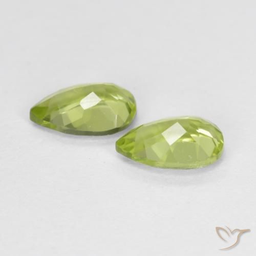 0.92 ct natürliche Lebendiges grün Peridot-Edelsteine, Birnenform, VS