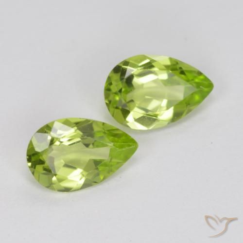 0.80 ct natürliche Mittelgrün Peridot-Edelsteine, Birnenform, VVS-VS