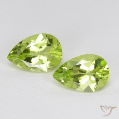 0.84 ct natürliche Leichtes lebendiges Grün Peridot-Edelsteine, Birnenform, VS
