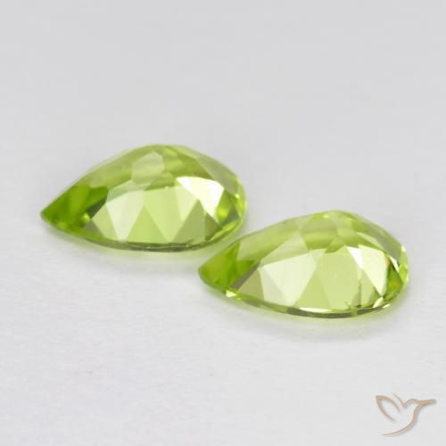 0.84 ct natürliche Leichtes lebendiges Grün Peridot-Edelsteine, Birnenform, VS