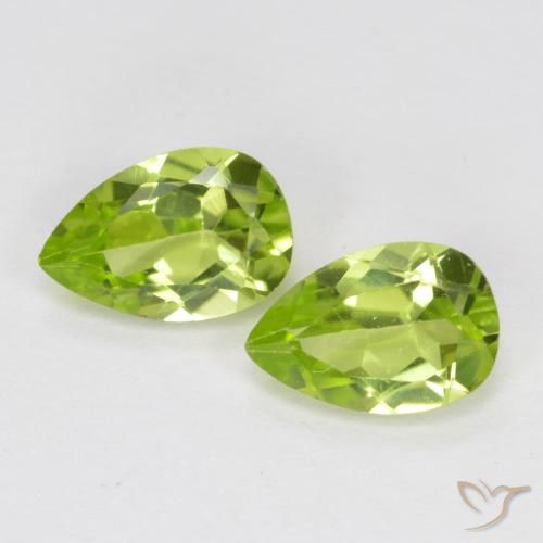 0.91ctw Natürlicher Mittelgrün Peridot, Birnenform, VVS-VS