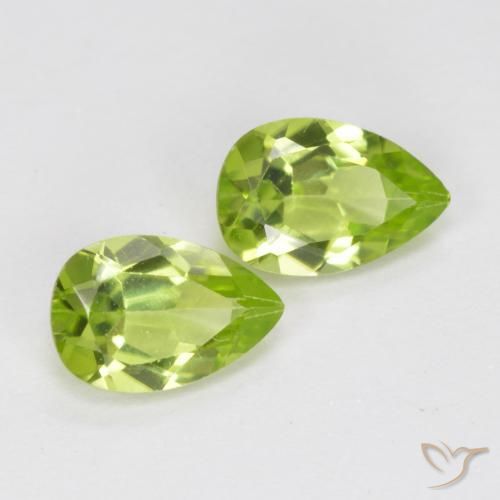 0.91 ct natürliche Mittelgrün Peridot-Edelsteine, Birnenform, VVS-VS