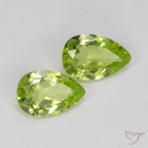 0.84 ct natürliche Lebendiges grün Peridot-Edelsteine, Birnenform, VVS-VS