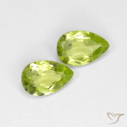 0.90 ct natürliche Mittelgrün Peridot-Edelsteine, Birnenform, VVS-VS