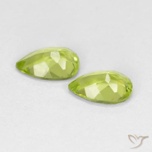 0.90 ct natürliche Mittelgrün Peridot-Edelsteine, Birnenform, VVS-VS