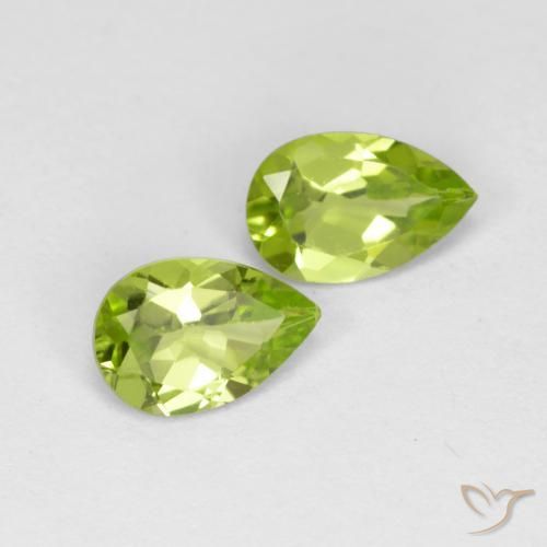 0.82 ct natürliche Mittelgrün Peridot-Edelsteine, Birnenform, VS