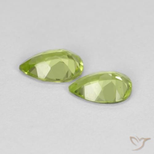 0.82 ct natürliche Lebendiges grün Peridot-Edelsteine, Birnenform, VVS-VS