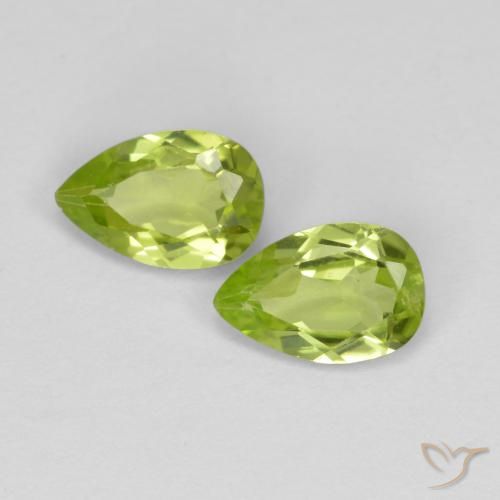 0.88ctw Natürlicher Lebendiges grün Peridot, Birnenform, VS
