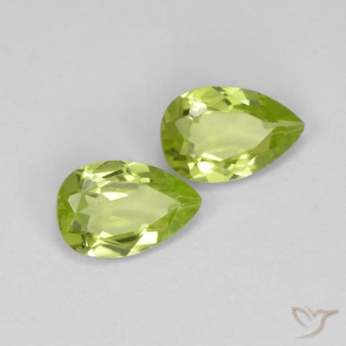 0.88 ct natürliche Lebendiges grün Peridot-Edelsteine, Birnenform, VS