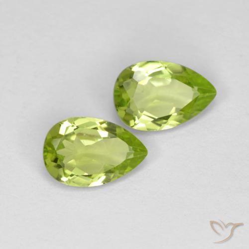 0.88 ct natürliche Mittelgrün Peridot-Edelsteine, Birnenform, VVS-VS