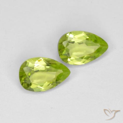 0.94 ct natürliche Mittelgrün Peridot-Edelsteine, Birnenform, VVS-VS