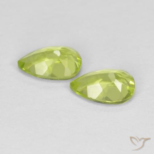 0.94 ct natürliche Mittelgrün Peridot-Edelsteine, Birnenform, VVS-VS