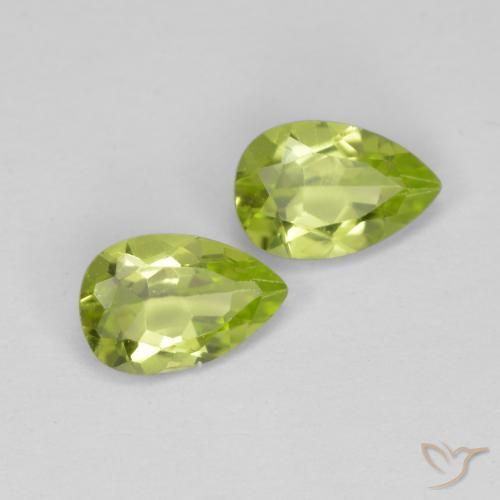 0.86 ct natürliche Mittelgrün Peridot-Edelsteine, Birnenform, VVS-VS