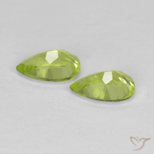 0.86 ct natürliche Mittelgrün Peridot-Edelsteine, Birnenform, VVS-VS