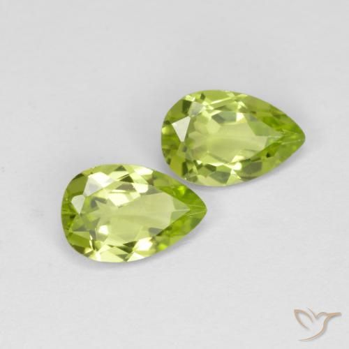 0.80 ct natürliche Mittelgrün Peridot-Edelsteine, Birnenform, VVS-VS