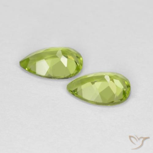 0.80 ct natürliche Mittelgrün Peridot-Edelsteine, Birnenform, VVS-VS