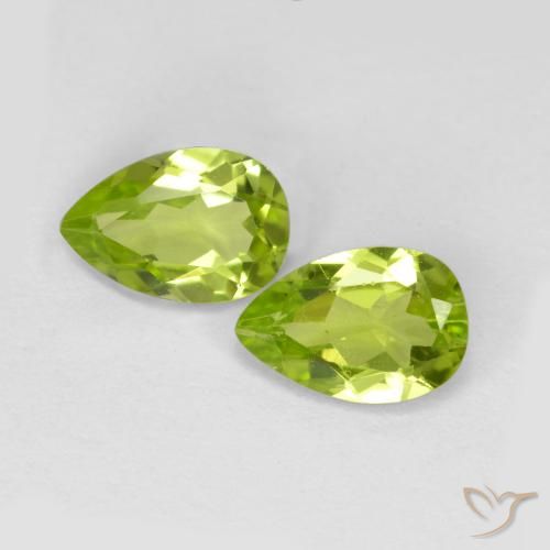 0.88 ct natürliche Mittelgrün Peridot-Edelsteine, Birnenform, VVS-VS