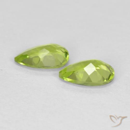 0.88 ct natürliche Mittelgrün Peridot-Edelsteine, Birnenform, VVS-VS
