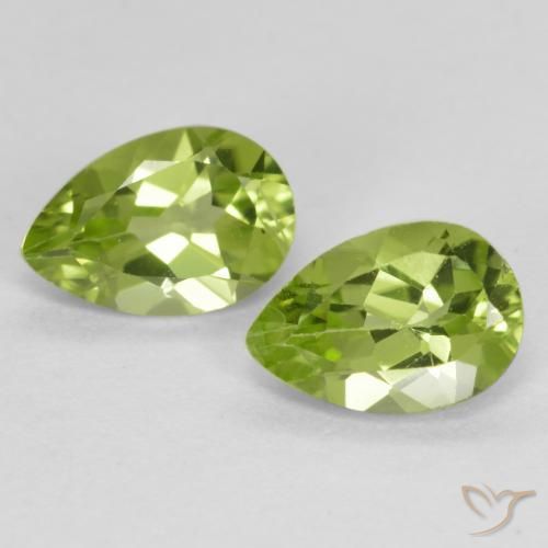 0.86 ct natürliche Mittelgrün Peridot-Edelsteine, Birnenform, VVS-VS