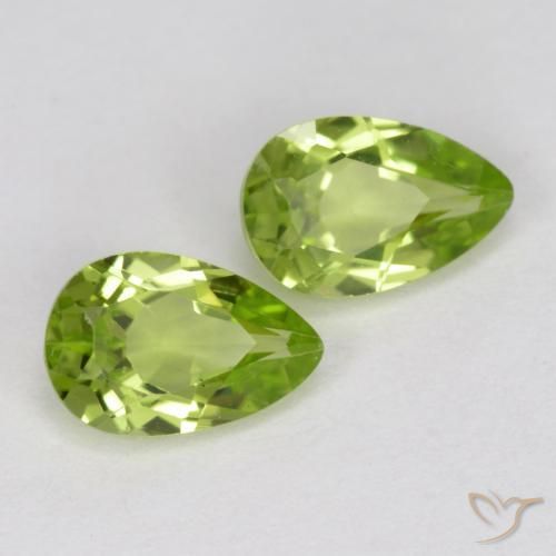 0.93 ct natürliche Mittelgrün Peridot-Edelsteine, Birnenform, VVS-VS