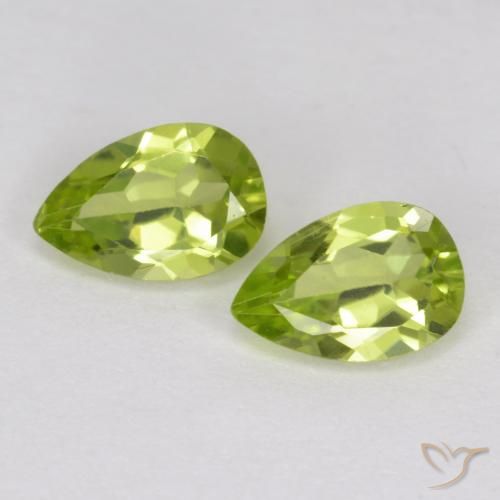 0.92ctw Natürlicher Lebendiges grün Peridot, Birnenform, VVS-VS