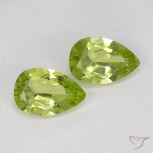 0.92 ct natürliche Lebendiges grün Peridot-Edelsteine, Birnenform, VVS-VS