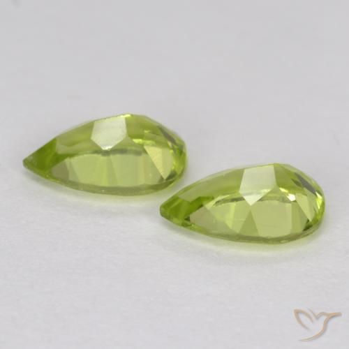 0.92 ct natürliche Lebendiges grün Peridot-Edelsteine, Birnenform, VVS-VS