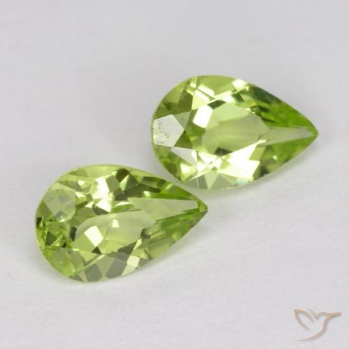 0.86 ct natürliche Leichtes lebendiges Grün Peridot-Edelsteine, Birnenform, VVS-VS