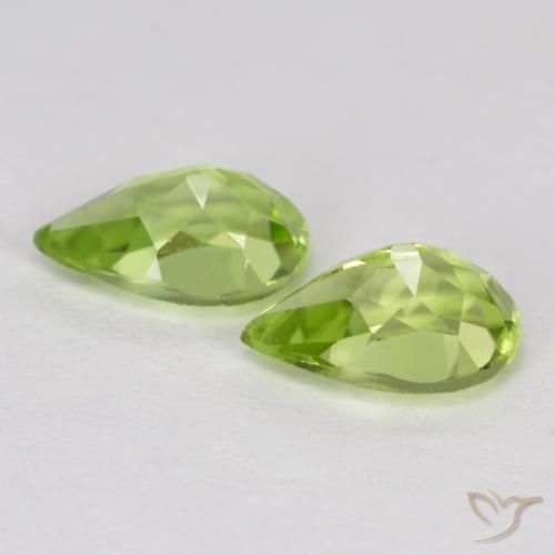 0.86 ct natürliche Leichtes lebendiges Grün Peridot-Edelsteine, Birnenform, VVS-VS