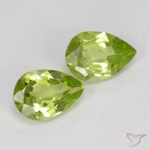 0.85 ct natürliche Mittelgrün Peridot-Edelsteine, Birnenform, VVS-VS