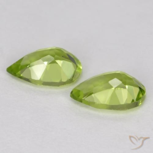 0.85 ct natürliche Mittelgrün Peridot-Edelsteine, Birnenform, VVS-VS