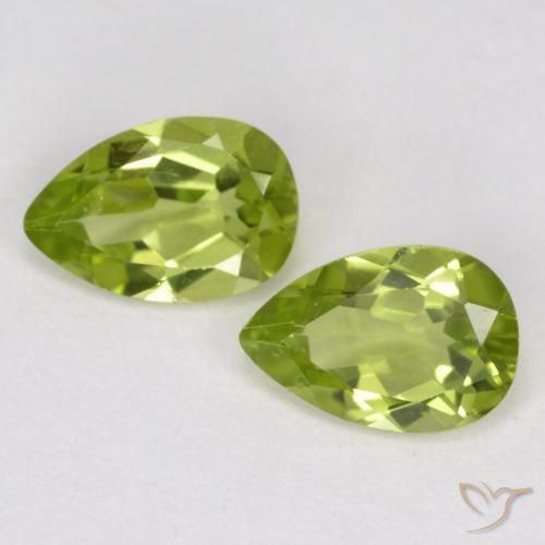 0.83ctw Natürlicher Lebendiges grün Peridot, Birnenform, VVS-VS
