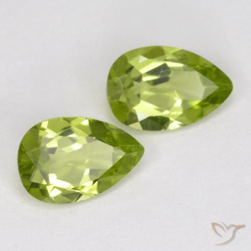 0.83 ct natürliche Lebendiges grün Peridot-Edelsteine, Birnenform, VVS-VS