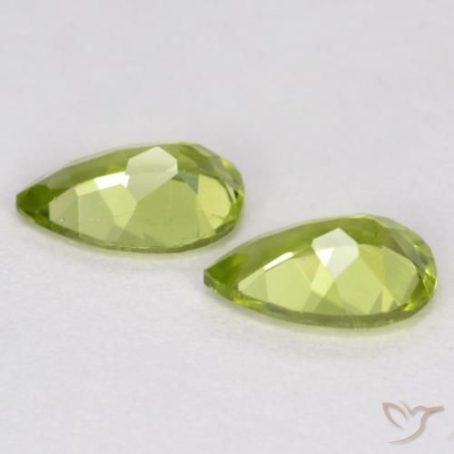 0.83 ct natürliche Lebendiges grün Peridot-Edelsteine, Birnenform, VVS-VS