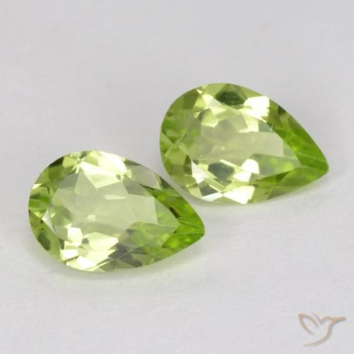 0.82 ct natürliche Leichtes lebendiges Grün Peridot-Edelsteine, Birnenform, VVS-VS
