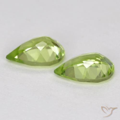 0.82 ct natürliche Leichtes lebendiges Grün Peridot-Edelsteine, Birnenform, VVS-VS