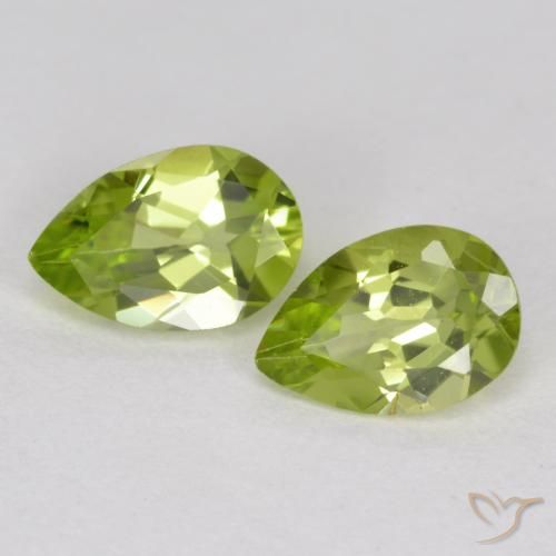 0.76 ct natürliche Mittelgrün Peridot-Edelsteine, Birnenform, VVS-VS