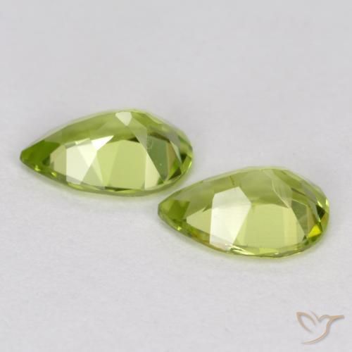 0.76 ct natürliche Mittelgrün Peridot-Edelsteine, Birnenform, VVS-VS