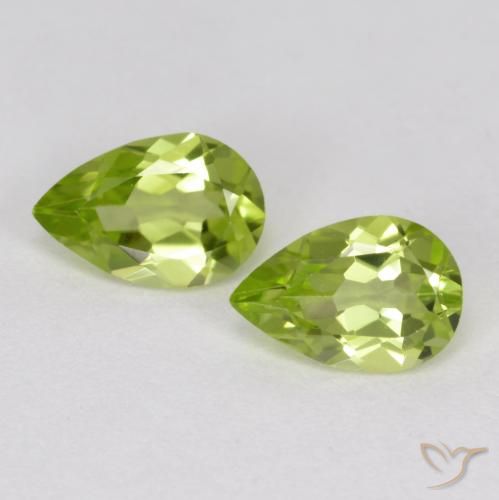 0.82ctw Natürlicher Lebendiges grün Peridot, Birnenform, VVS-VS
