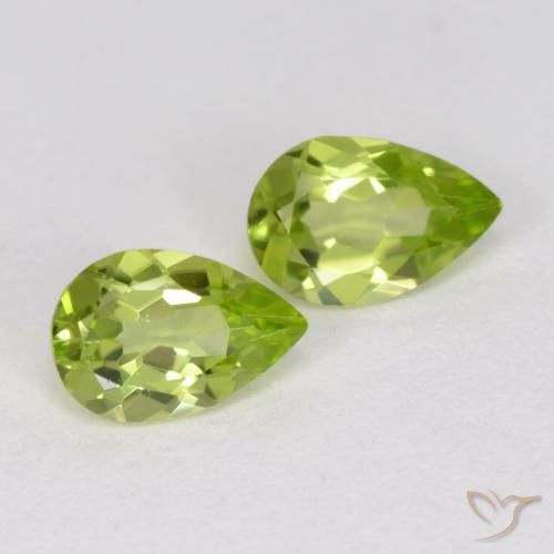 0.82 ct natürliche Lebendiges grün Peridot-Edelsteine, Birnenform, VVS-VS