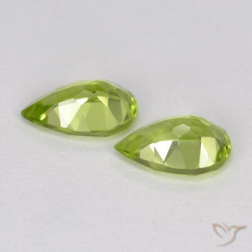 0.82 ct natürliche Lebendiges grün Peridot-Edelsteine, Birnenform, VVS-VS