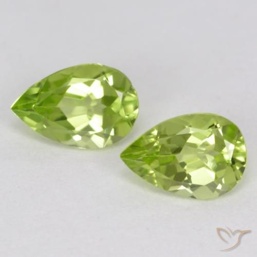0.86 ct natürliche Lebendiges grün Peridot-Edelsteine, Birnenform, VVS-VS