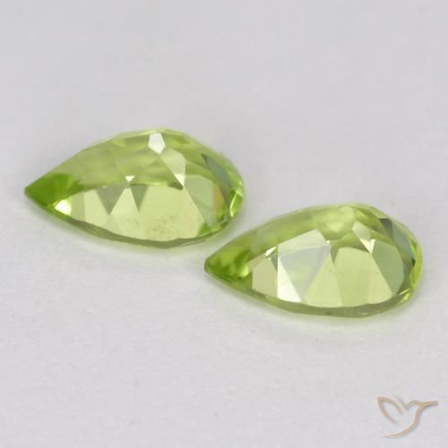 0.86 ct natürliche Lebendiges grün Peridot-Edelsteine, Birnenform, VVS-VS