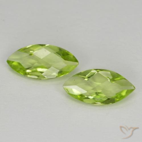 1.00 ct natürliche Leichtes lebendiges Grün Peridot-Edelsteine, Marquise, VVS-VS