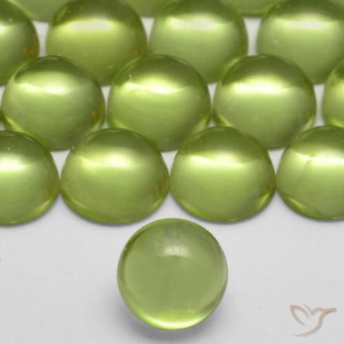 0.38ct Natürlicher Lebendiges grün Peridot, Runden, Transparent