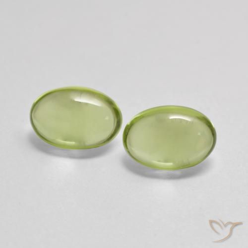 0.95ctw Natürlicher Warmes Grün Peridot, Oval, Transparent