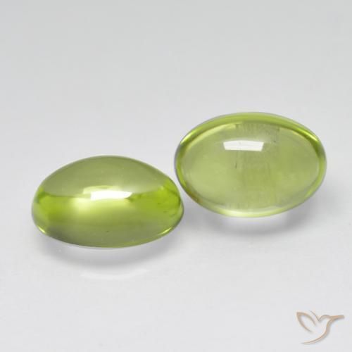 1.21 ct natürliche gelblich-grün Peridot-Edelsteine, Oval, Transparent