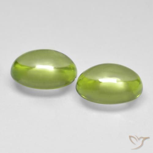 1.21 ct natürliche gelblich-grün Peridot-Edelsteine, Oval, Transparent