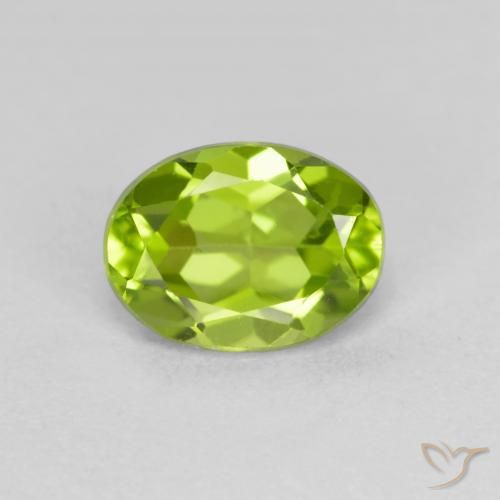 1.68ct Natürlicher hellgrün Peridot, Oval, VS