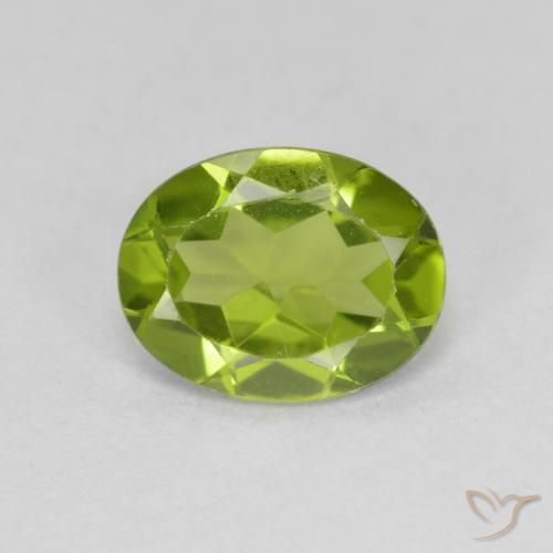 9,17 ctw natürlicher Mittelgrün Peridot, Oval Schliff, VS
